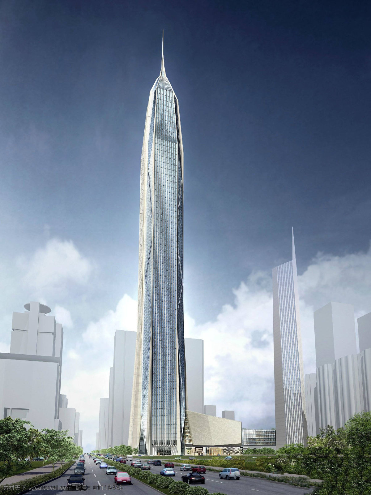 平安大厦 建筑设计 高层建筑 摩天大楼 超高层建筑 建筑规划 城市建筑 现代建筑 建筑效果图 效果图设计 3d设计 3d作品