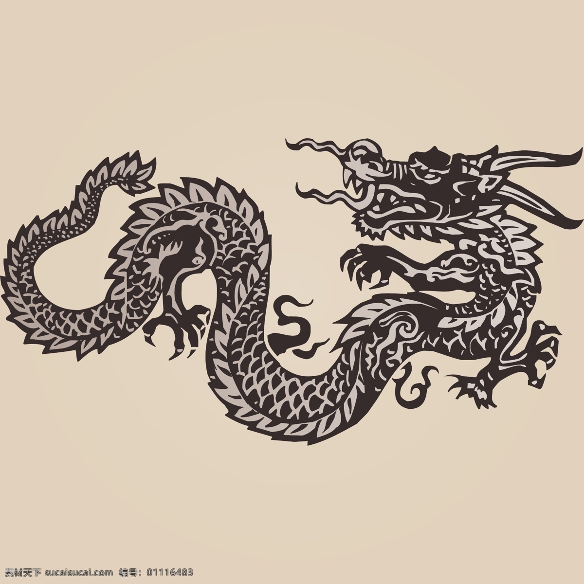 中国 龙 神龙 矢量 中国龙神龙 矢量素材 中国龙 纹身 龙纹身 龙矢量素材 五爪金龙 文化艺术 传统文化