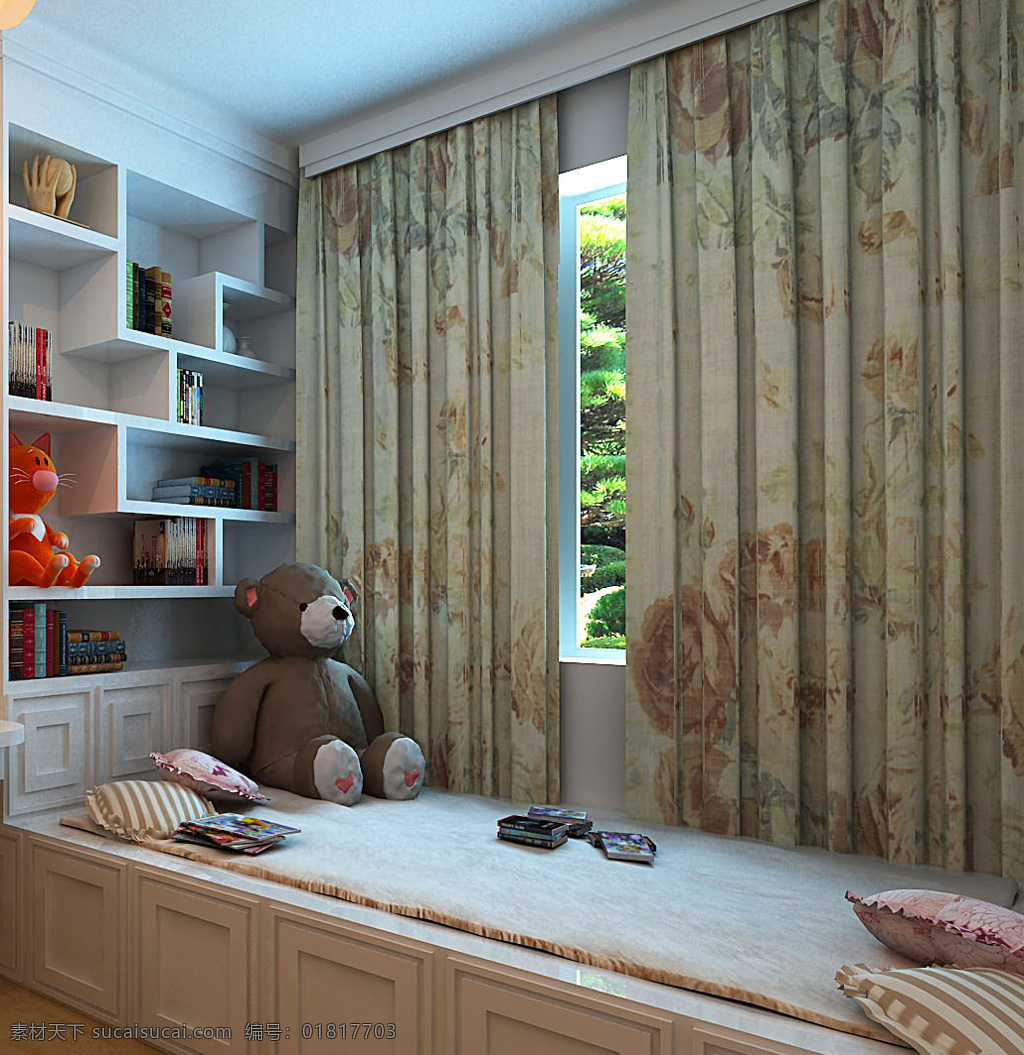 装修 效果图 3d效果图 儿童 卧室 装修效果图 家居装饰素材 室内设计
