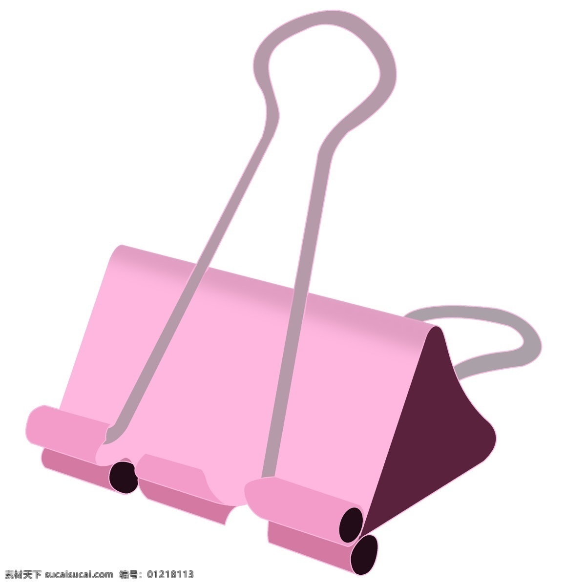 芭比 粉 铁 夹子 插画 粉色的夹子 学习用具 夹子插画 办公用品 大夹子 一个夹子插画 漂亮的夹子