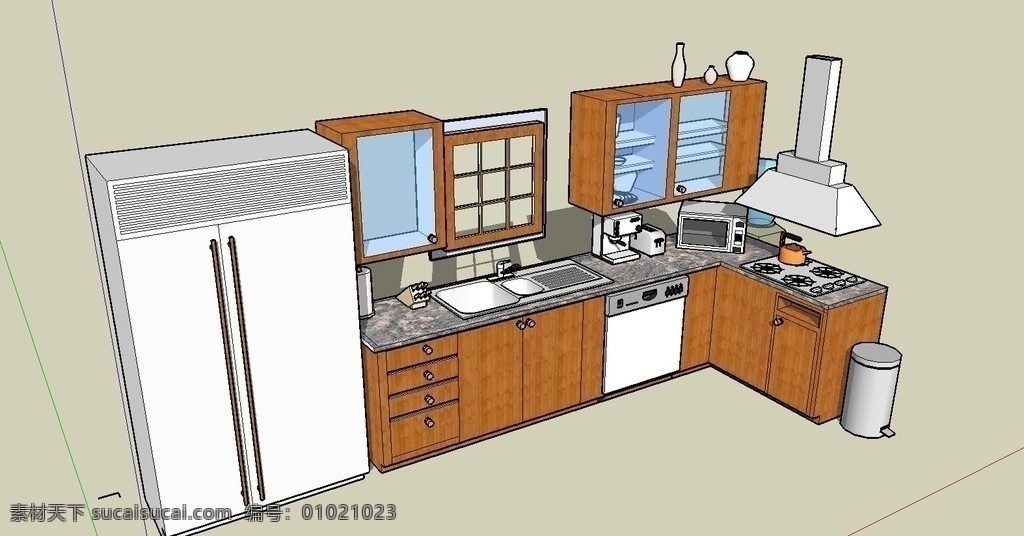 整体厨房 室内 室外 欧式 中式 su 草图大师 sketchup 精品 原创 模型 工装 家装 方案 装修设计 厨房 厨具 橱柜 装修配置模型 室内模型 3d设计模型 源文件 skp