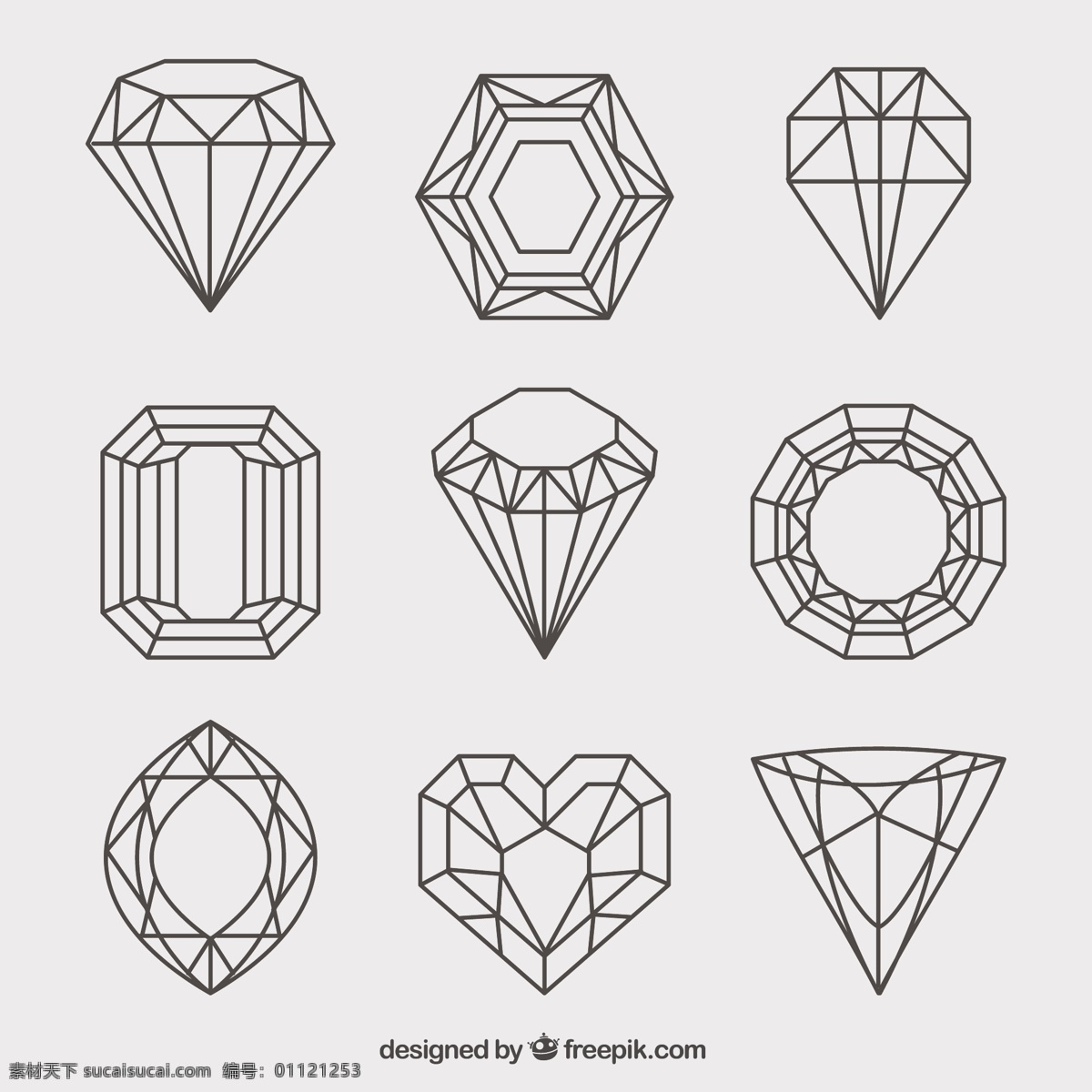 九种直系宝石 几何 形状 钻石 奢侈品 珠宝 石头 几何图形 水晶 宝石 矿产 九 珍贵 直线
