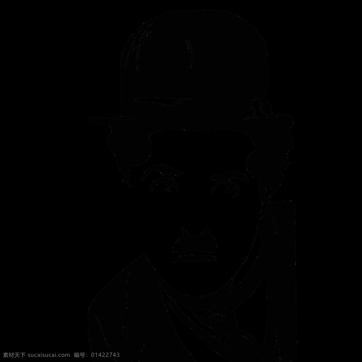 卓别林 黑白 简笔画 插画集