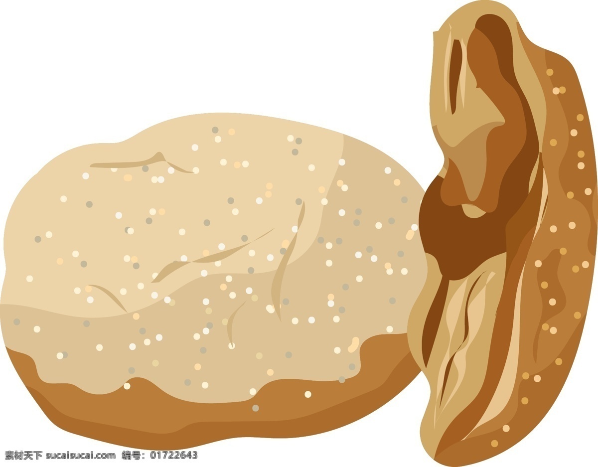美味 小吃 饼子 插画 褐色的饼子 卡通插画 小吃插画 美味小吃 美味食品 美味食物 美味的饼子