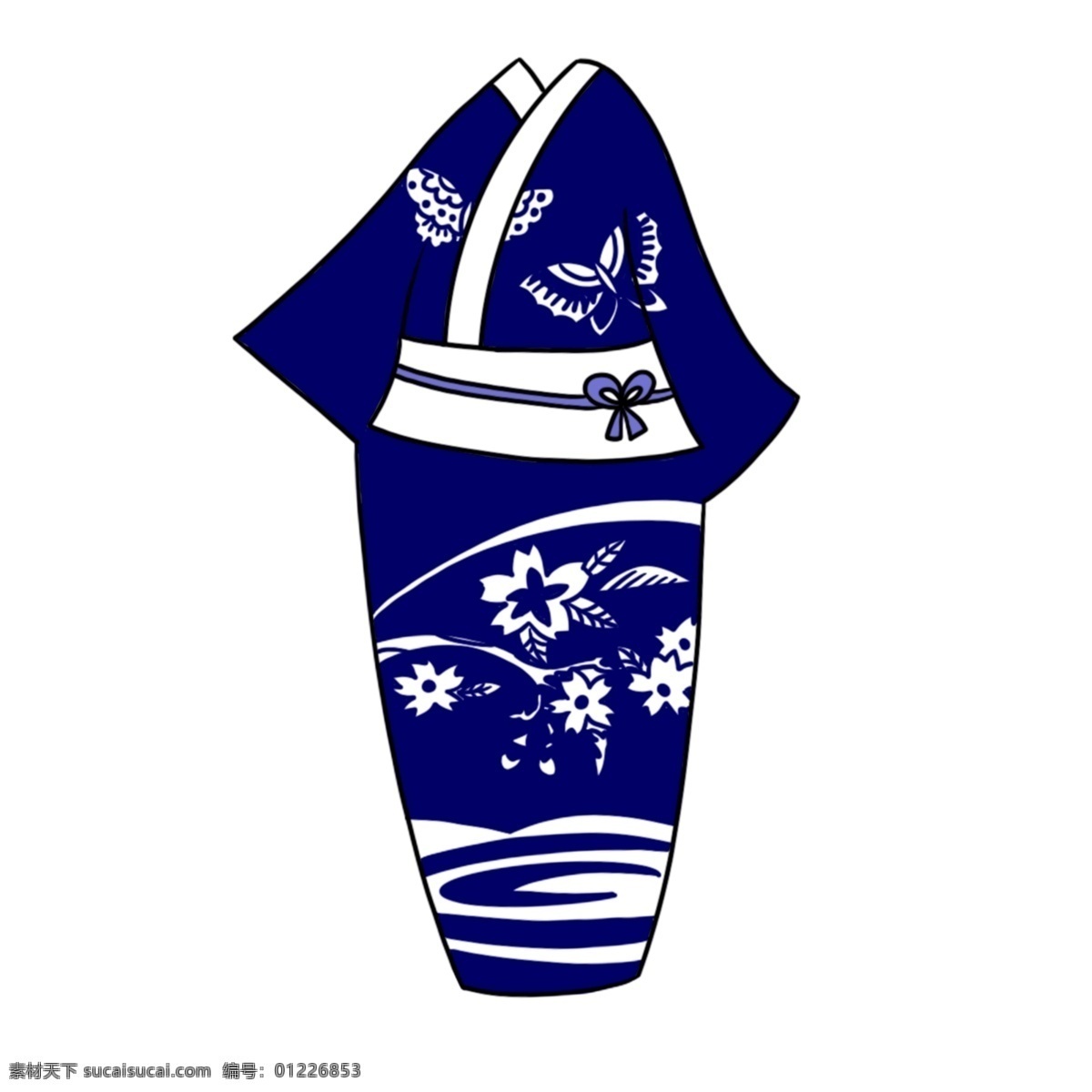 日式 浴袍 和服 服饰 免 扣 日式风格 日本 装饰 免扣 蓝色系 卡通 可爱 衣服 纹样 花朵