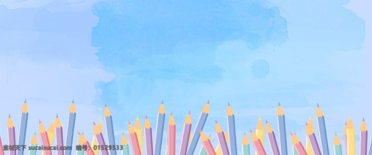 清新 简约 画笔 画板 banner 清新简约 画笔画板 铅笔 儿童