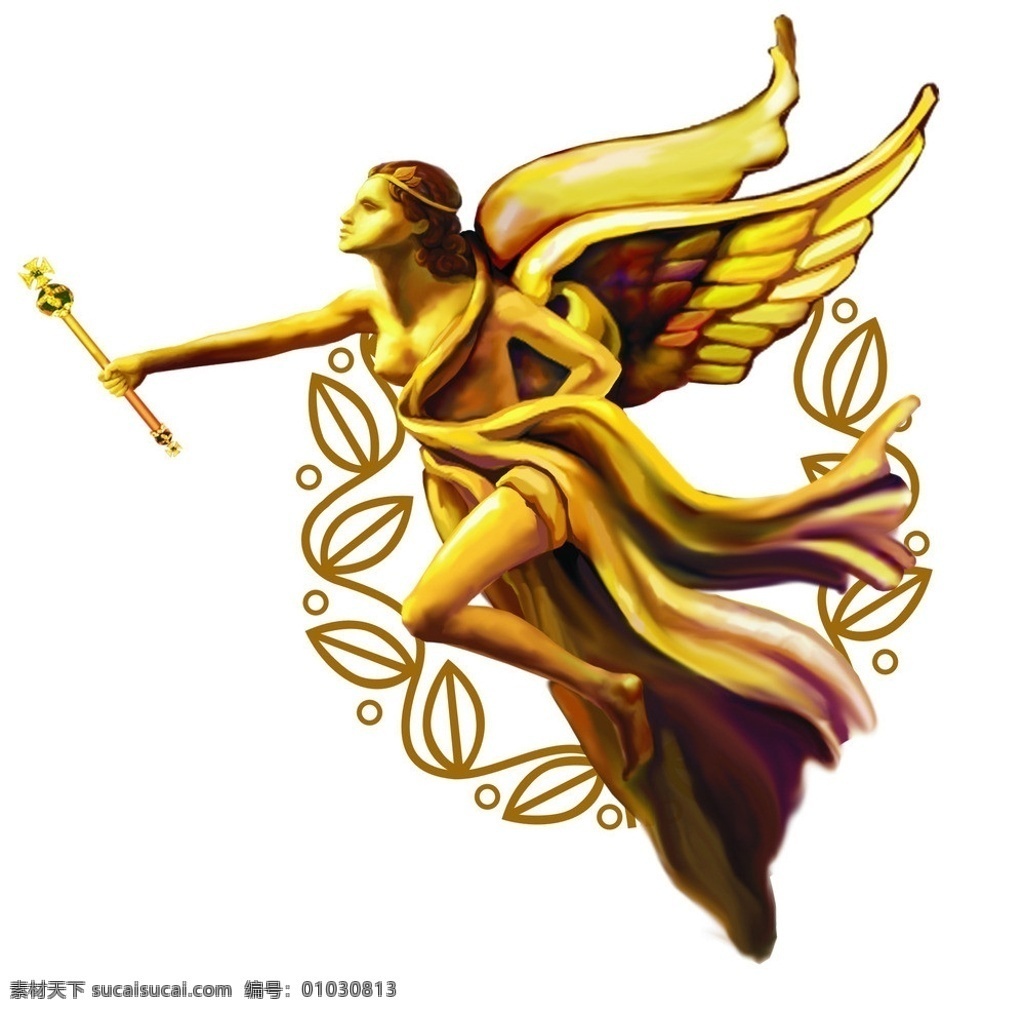 金色女神 女神 矢量 标志 天使 神像 其他设计