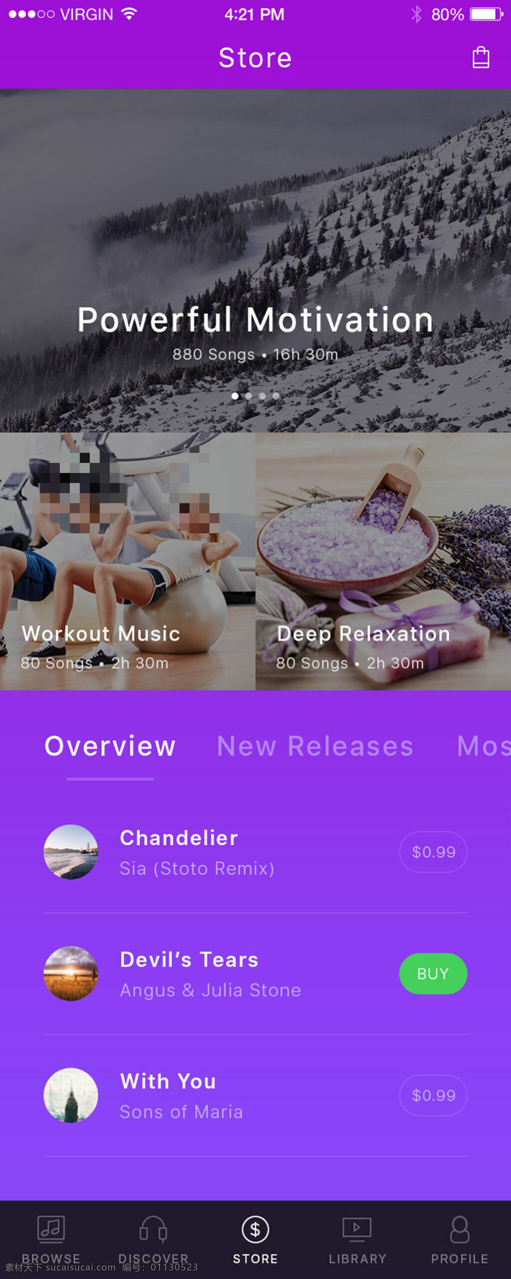 音乐 app 网站图片素材 html5 扁平设计 网站 app模板 扁平网页设计 紫色