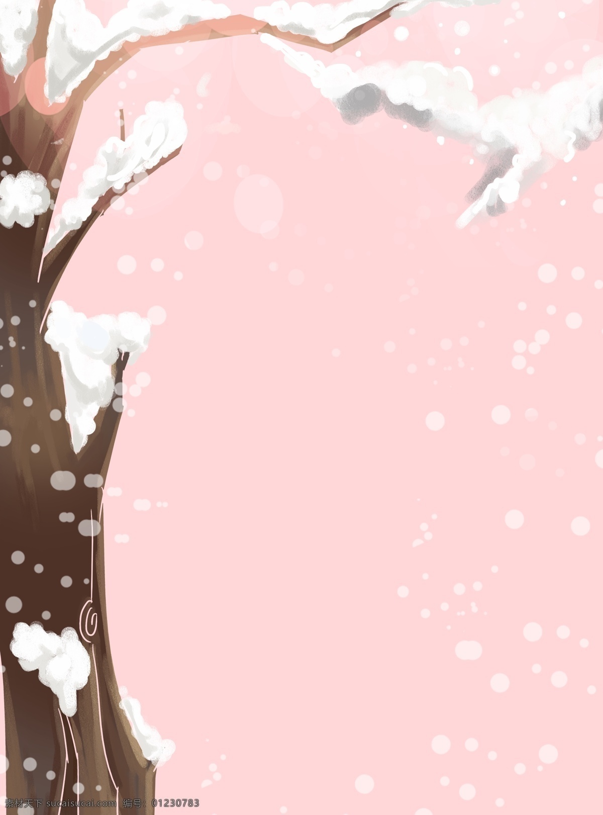 可爱 粉色 清新 树木 雪景 背景 雪地背景 手绘背景 下雪天背景 树林背景 可爱背景 粉色背景 通用背景