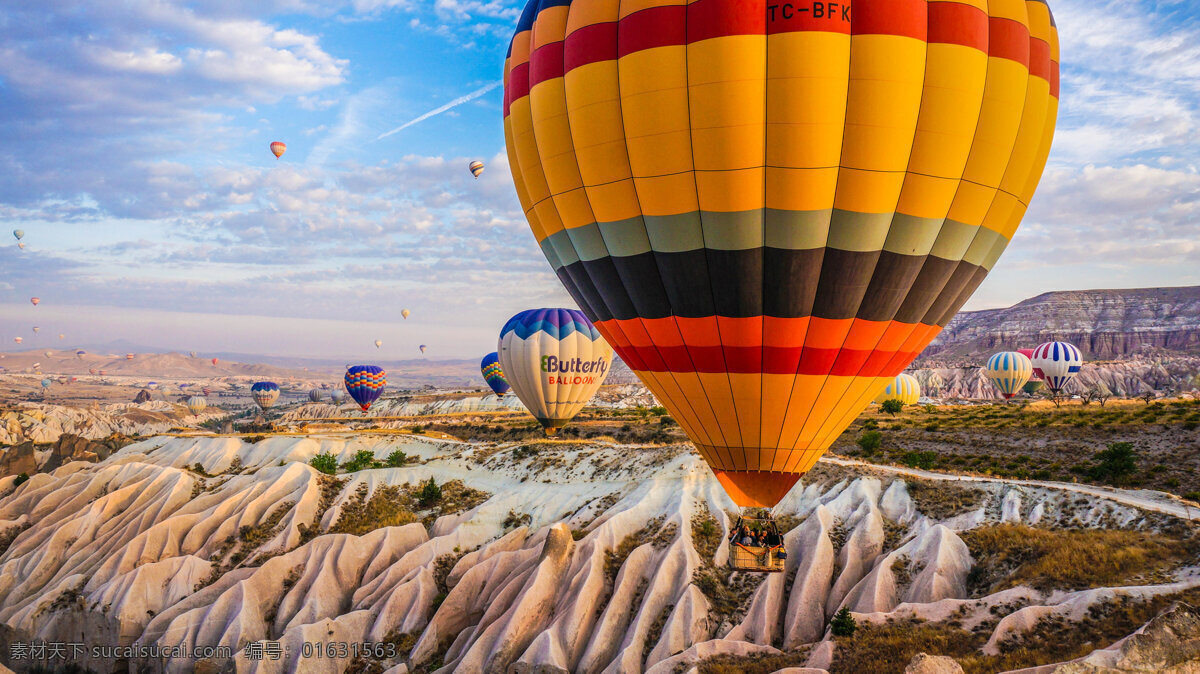 土耳其热气球 土耳其 热气球 彩色 天空 旅游 出游 出国 国外 自然景观 风景名胜
