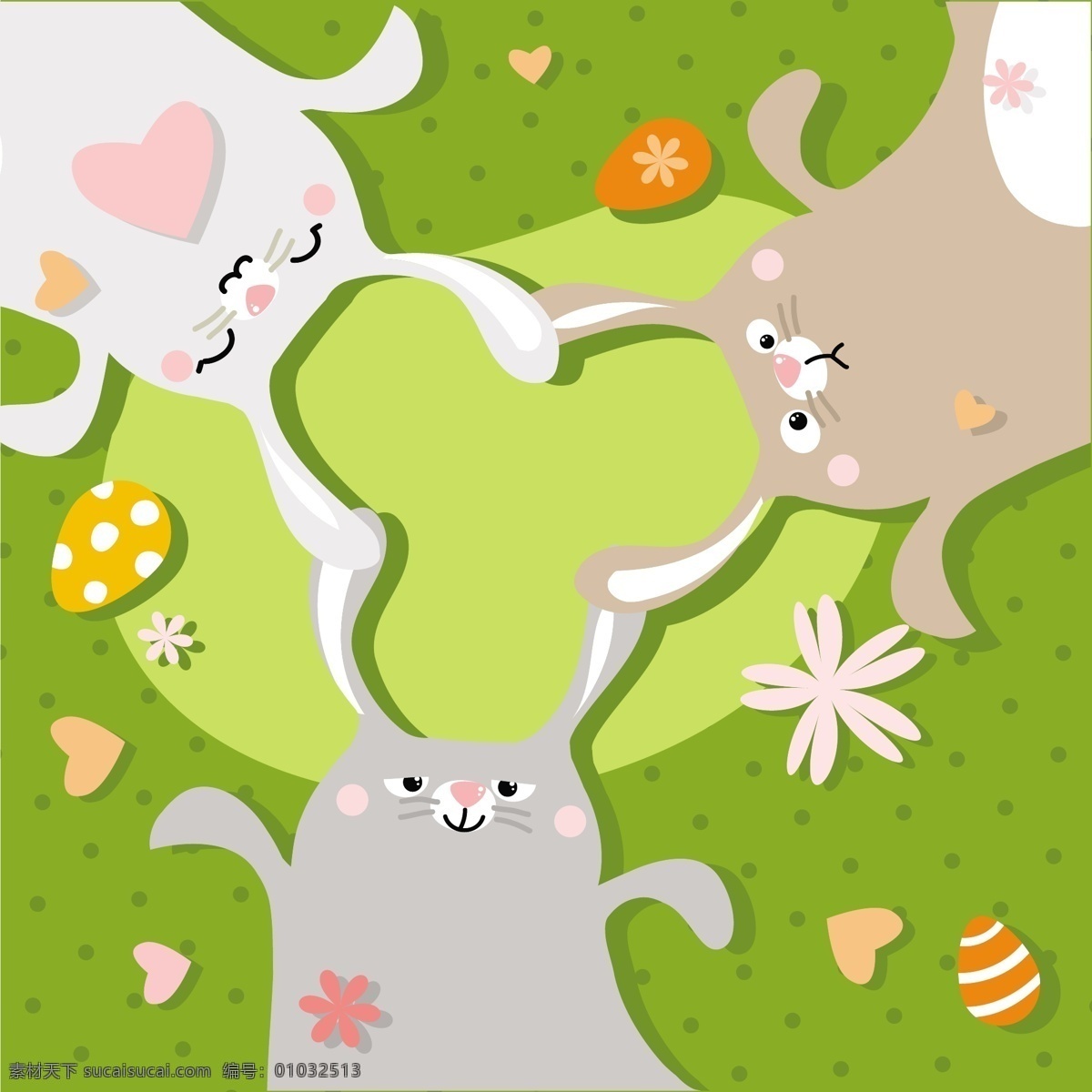 复活系列 兔子 复活节 彩蛋 创意兔子 可爱 动漫动画 黄色
