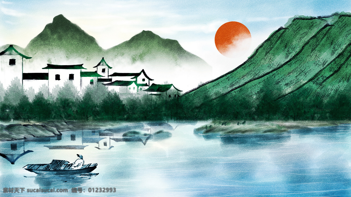 唯美 中国 复古 水墨画 风景画 水墨 插画 水彩画 山水风景画 水墨风景 水墨山水 中国古风 风景画山水画 山水插画 古风插画 古风风景画 古风山水 中国水墨 中国风景 中国山水 中国水彩插画 色彩水墨画 色彩水墨插画