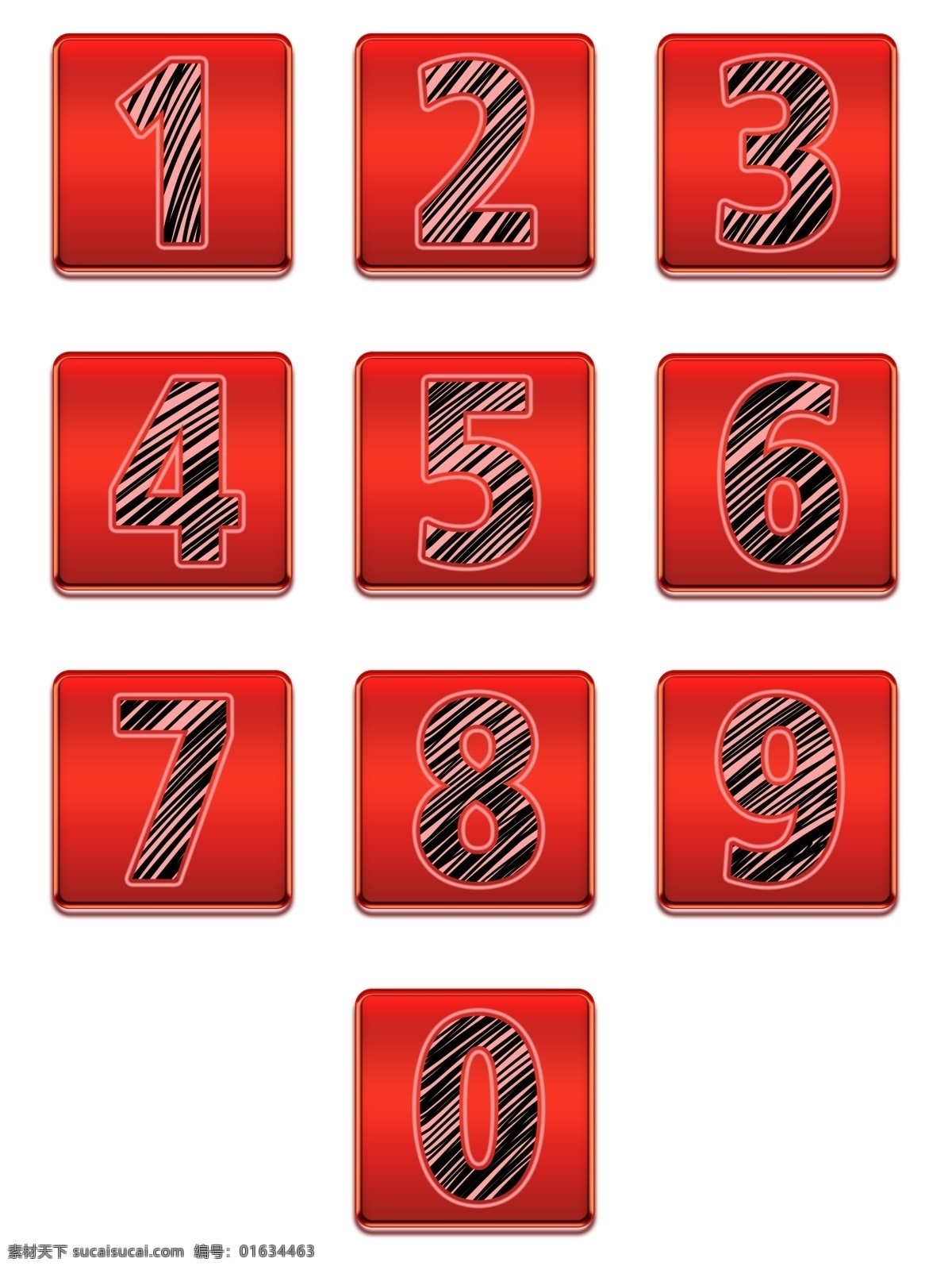 数字 标签 红色 渐变 分 图 层 数字标签 分图层 黑色 手绘线条 正方边框 原创