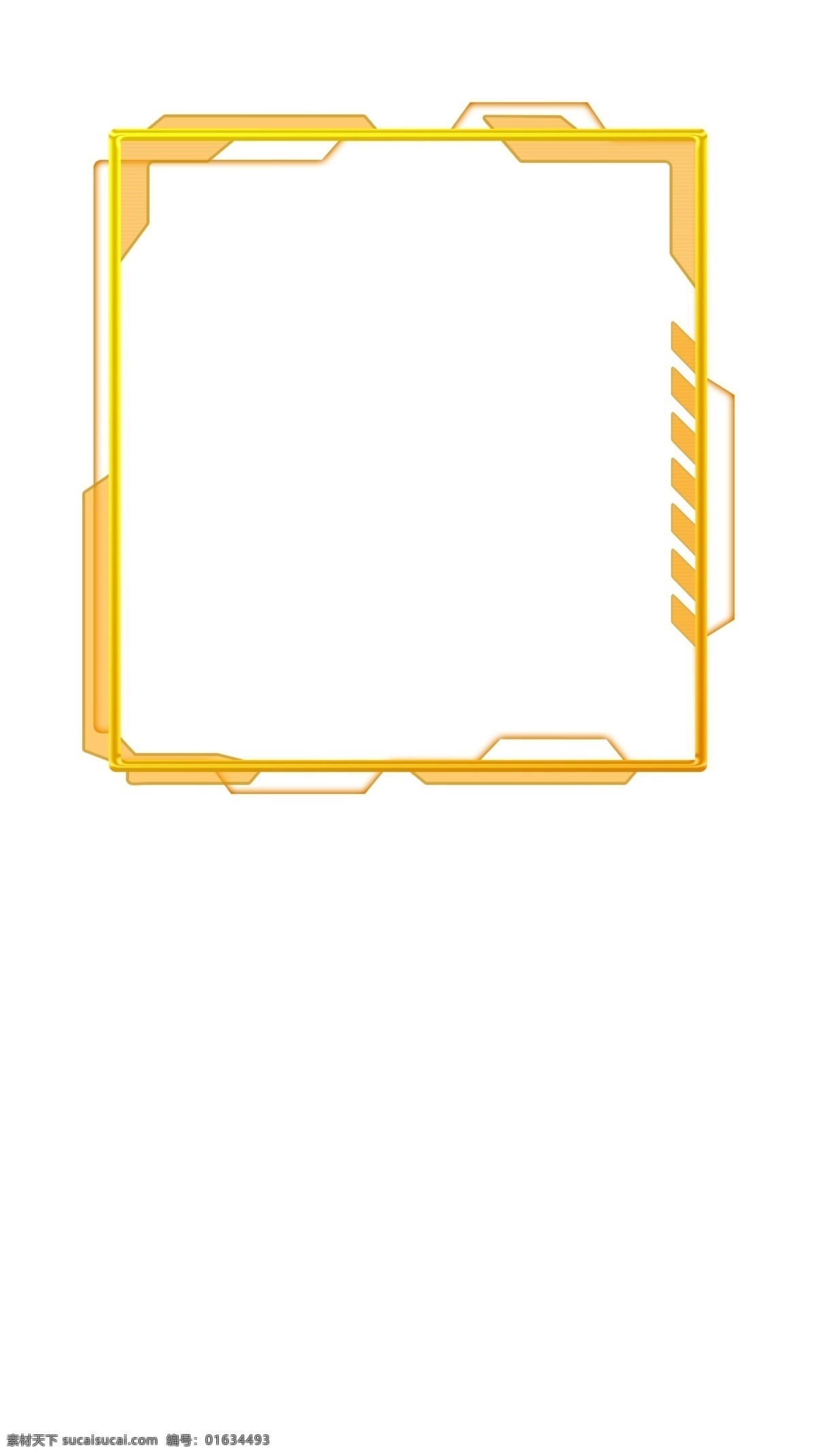 金黄色 科技 感 边框 科技边框 抽象相框 不规则现况 科技线框 金色边框