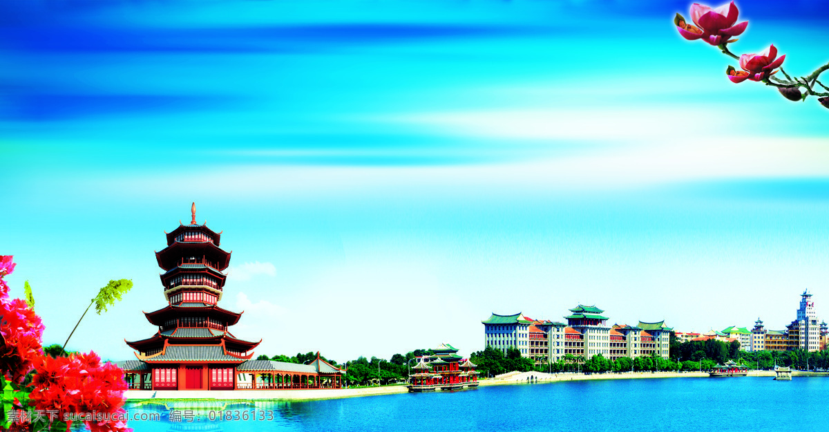 厦门风景 厦门 风景 集美 集美大学 学府 大海 塔 鳌园 园 博 自然景观 自然风光 设计图库 300
