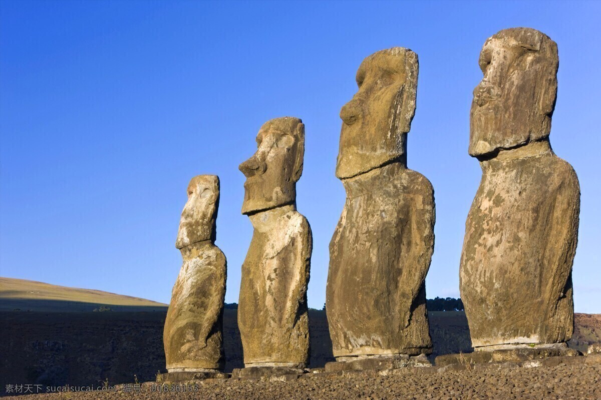 智利复活节岛 巨型石像 追溯历史 建筑奇迹 风景名胜 自然景观