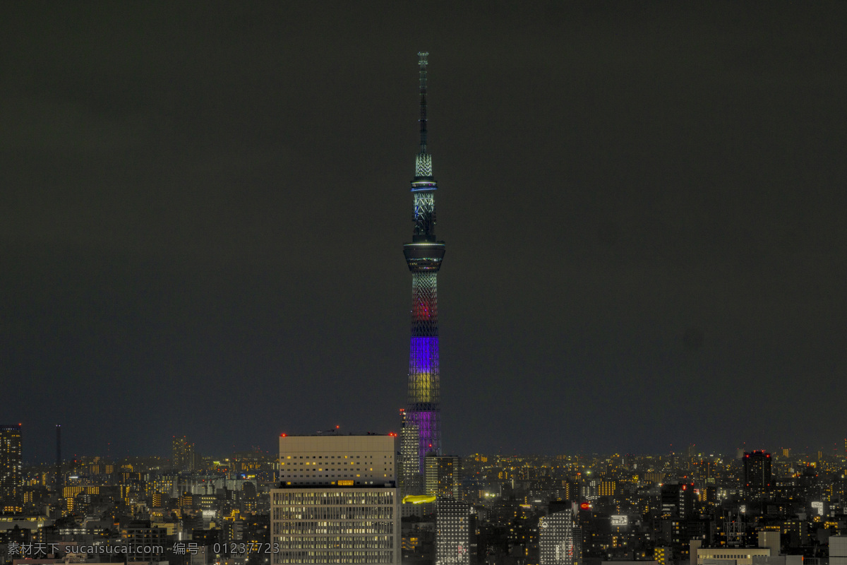 东京夜景 东京 夜景 城市 高楼 晴空塔 旅游摄影 国外旅游