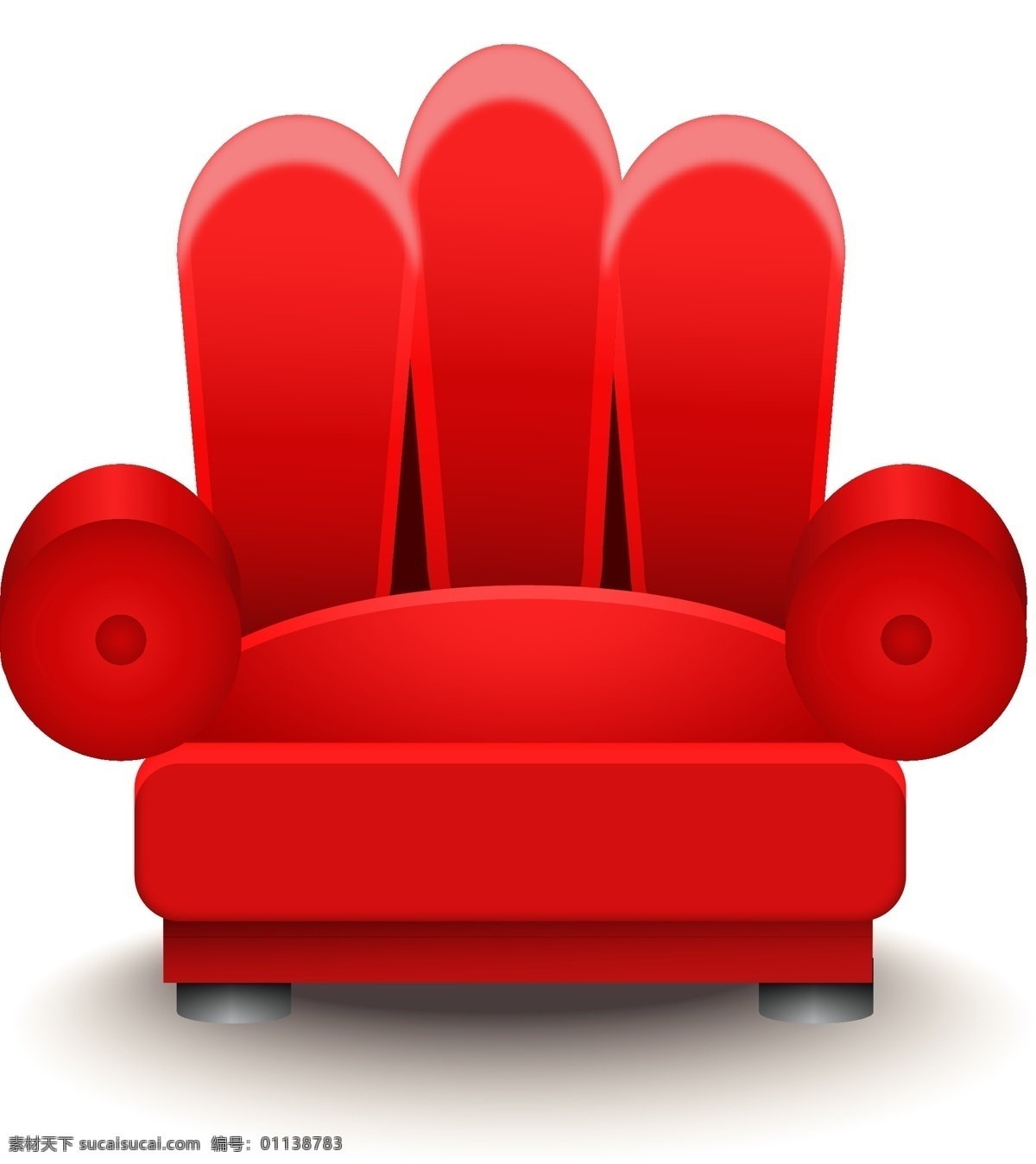 卡通 红色 沙发 矢量 元素 家具 矢量元素 免抠元素 透明元素
