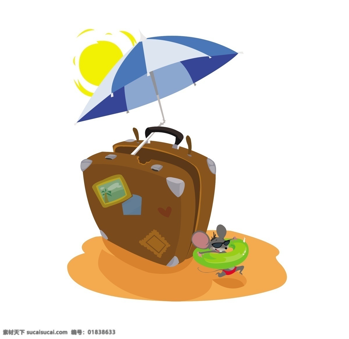 夏日 背景 搞笑 老鼠 夏季 海洋 海滩 阳光 壁纸 可爱 度假 雨伞 鼠标 有趣 手提箱 夏季海滩 季节 花车 季节性