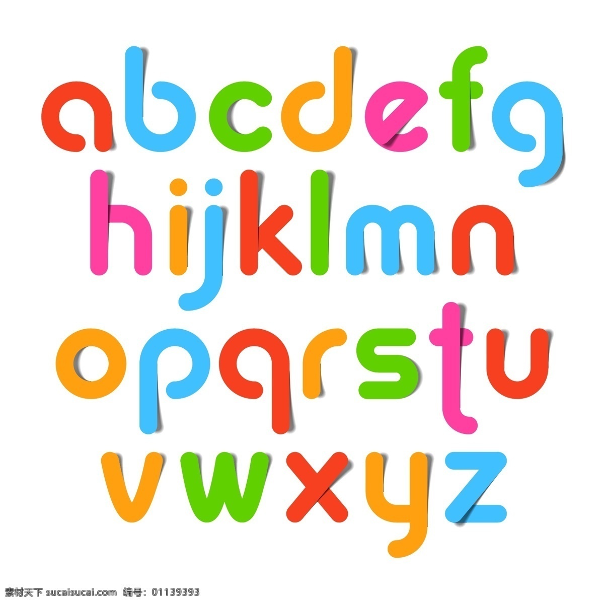 彩色 英文 字 a b c d e f g h i j k l m n o p q r s t u v w x y z 喜庆字体 英文字母字体 数字字体 矢量素材 字母 数字 艺术字 数字设计 书画文字 文化艺术 白色