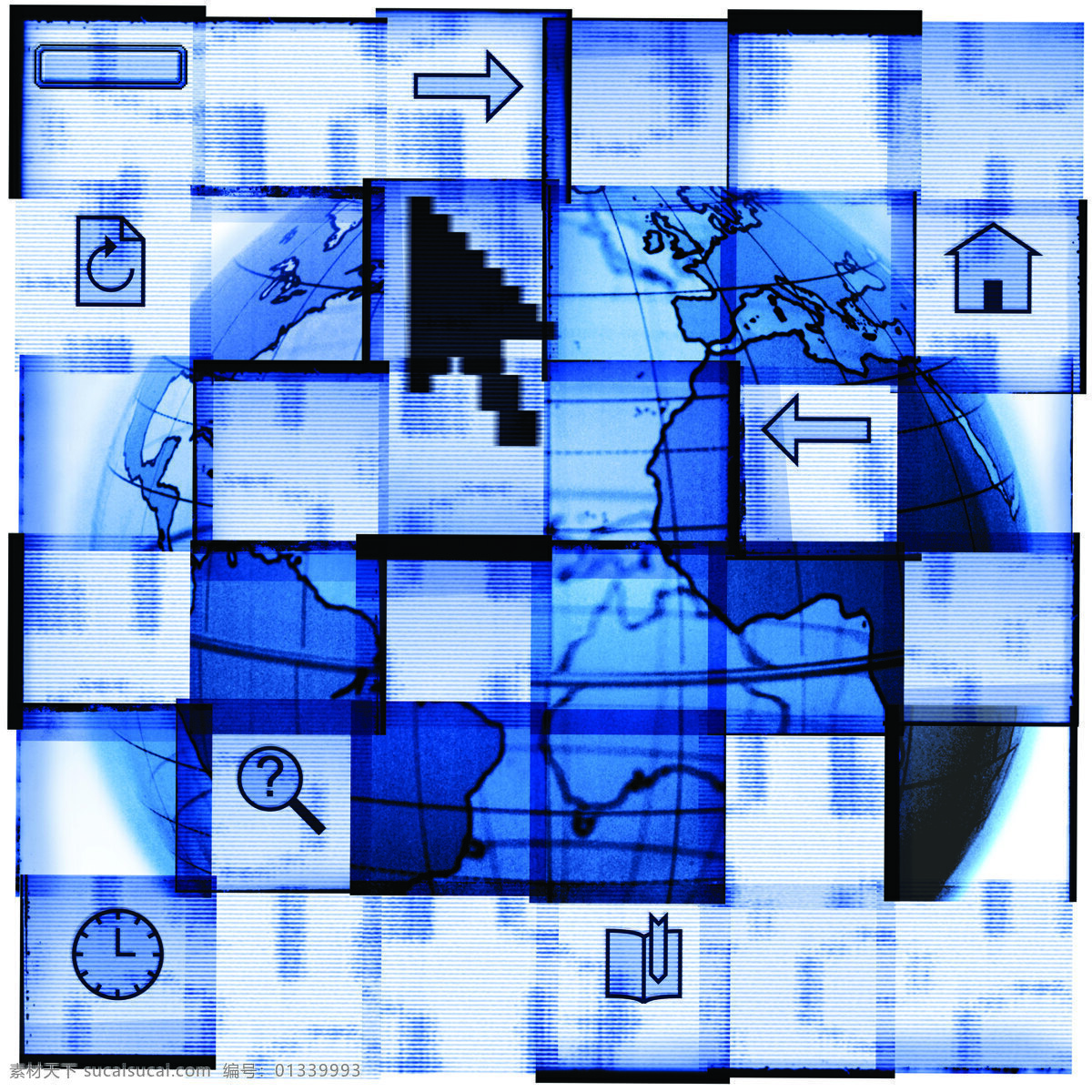 蓝色 现代感 地球 科技 图 点击 网络 现代科技