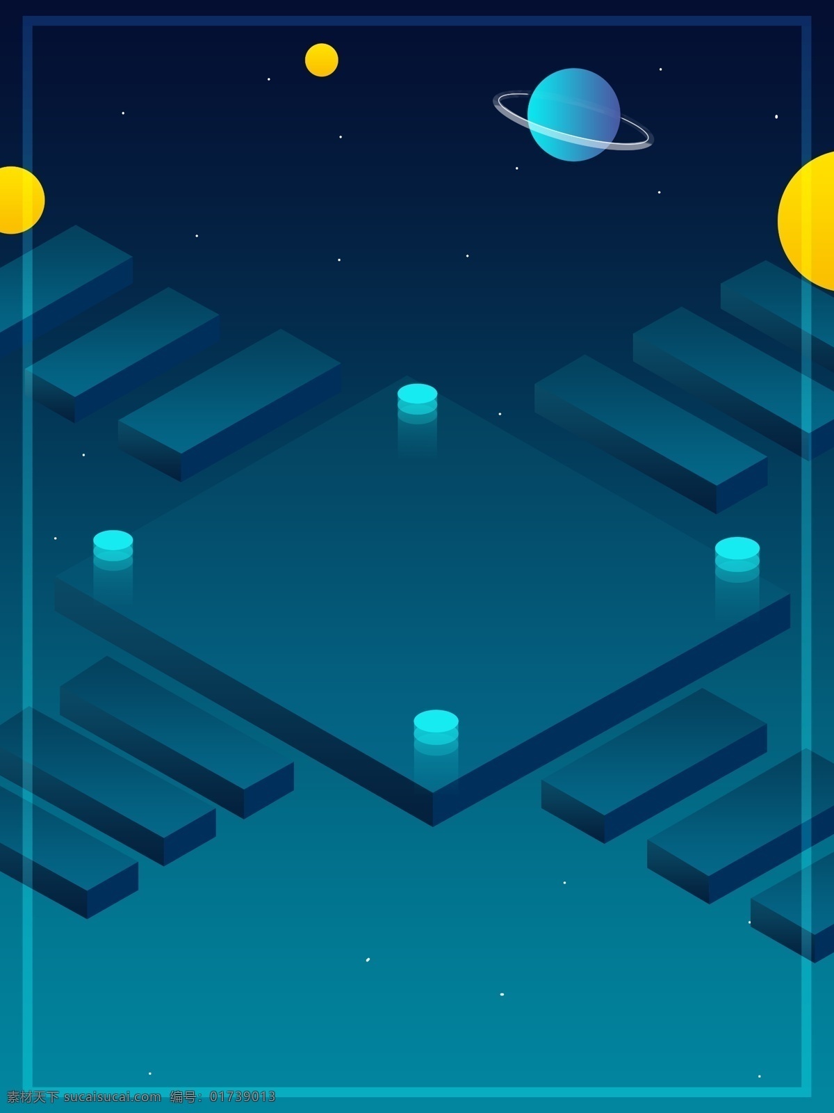 创意 科技 星球 智能 背景 立体 动感 背景素材 黄色星球 立体图形 广告背景 广告背景素材