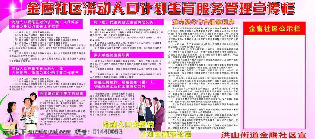 粉色 公示栏 计生 人物 星 展板模板 流动人口 计 生大 服务 管理 宣传栏 落实 避孕节育 措施 程序 主要工作职责 矢量