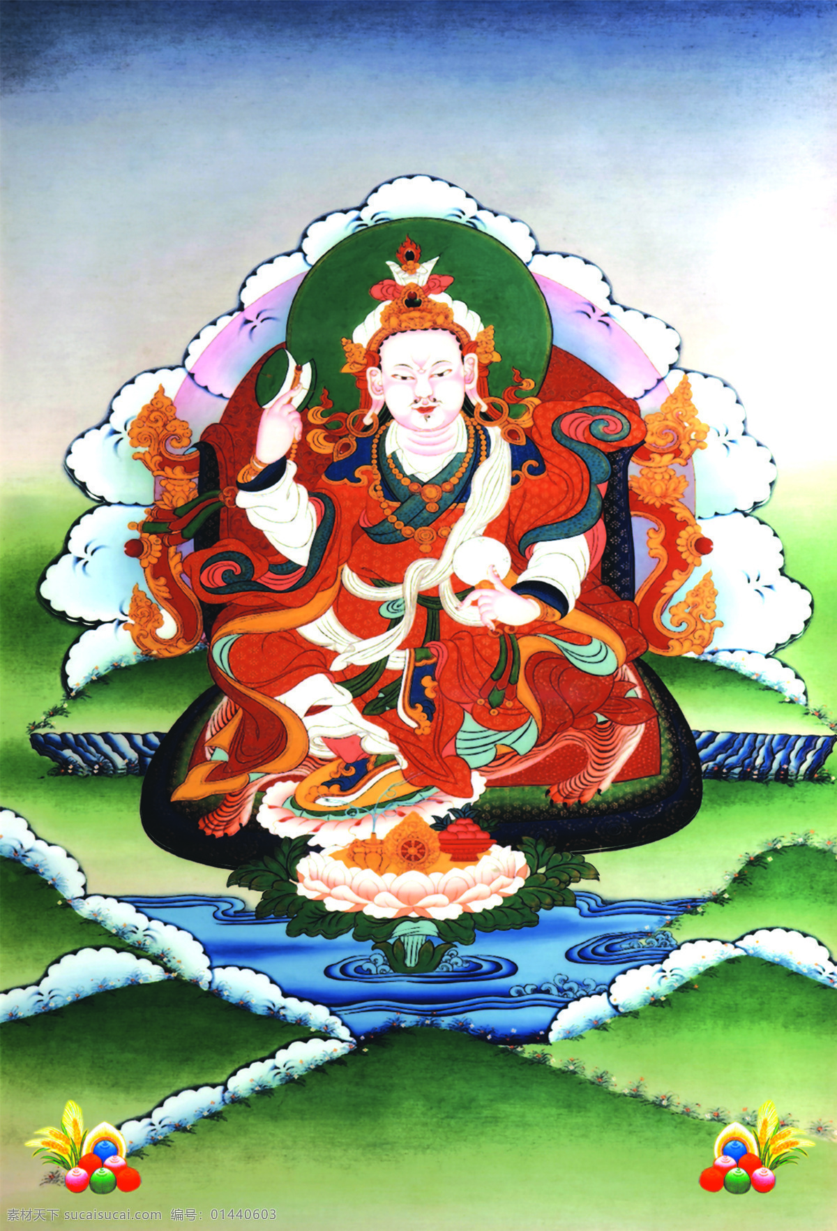 唐卡 佛教 藏传佛教 佛 宗教 宗教信仰 菩萨 西藏 民族 工艺 花纹 莲花生 套 张 绘画 艺术 绘画书法 文化艺术