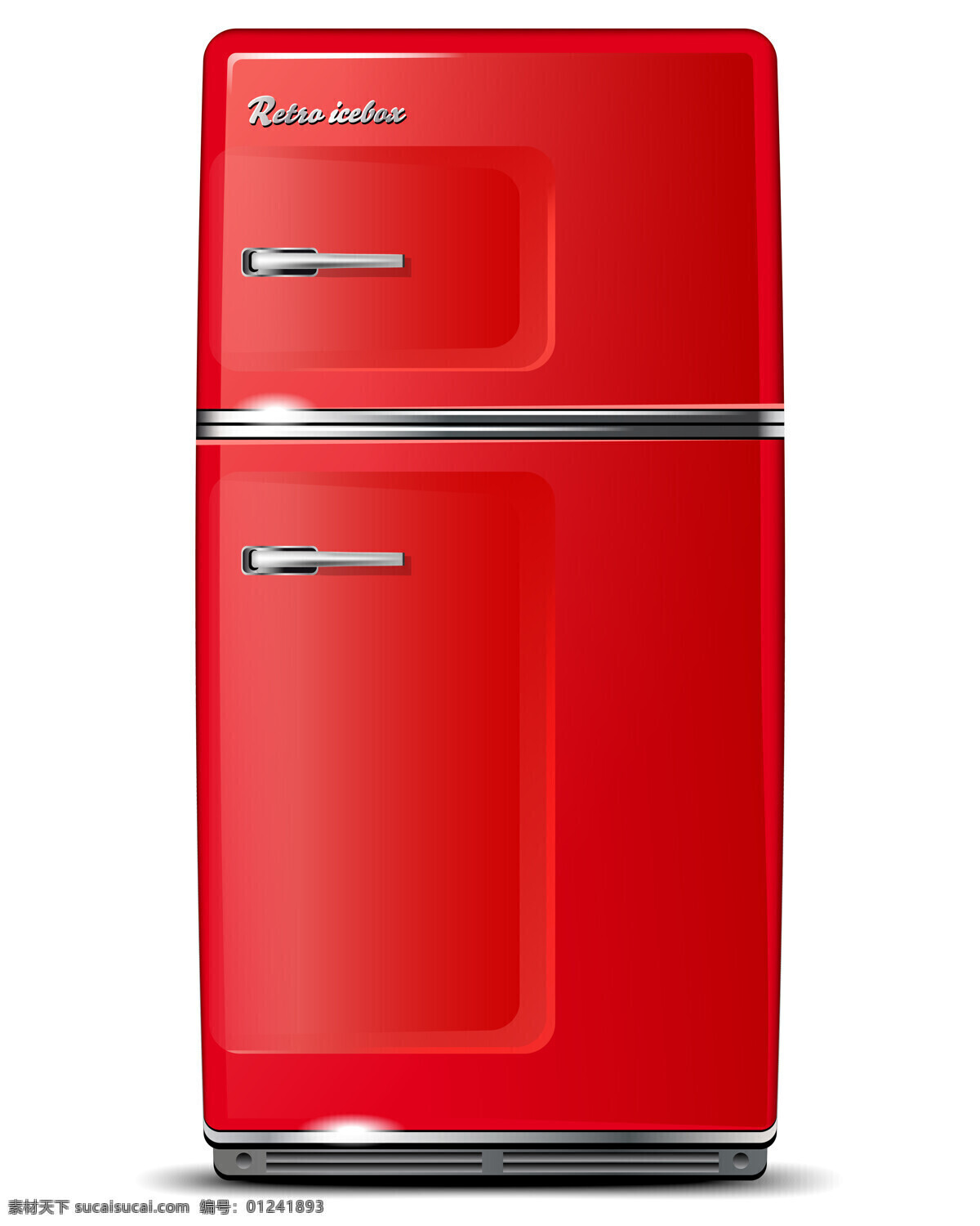 电冰箱 红色冰箱 红色 冰箱 储藏 冷冻 保鲜