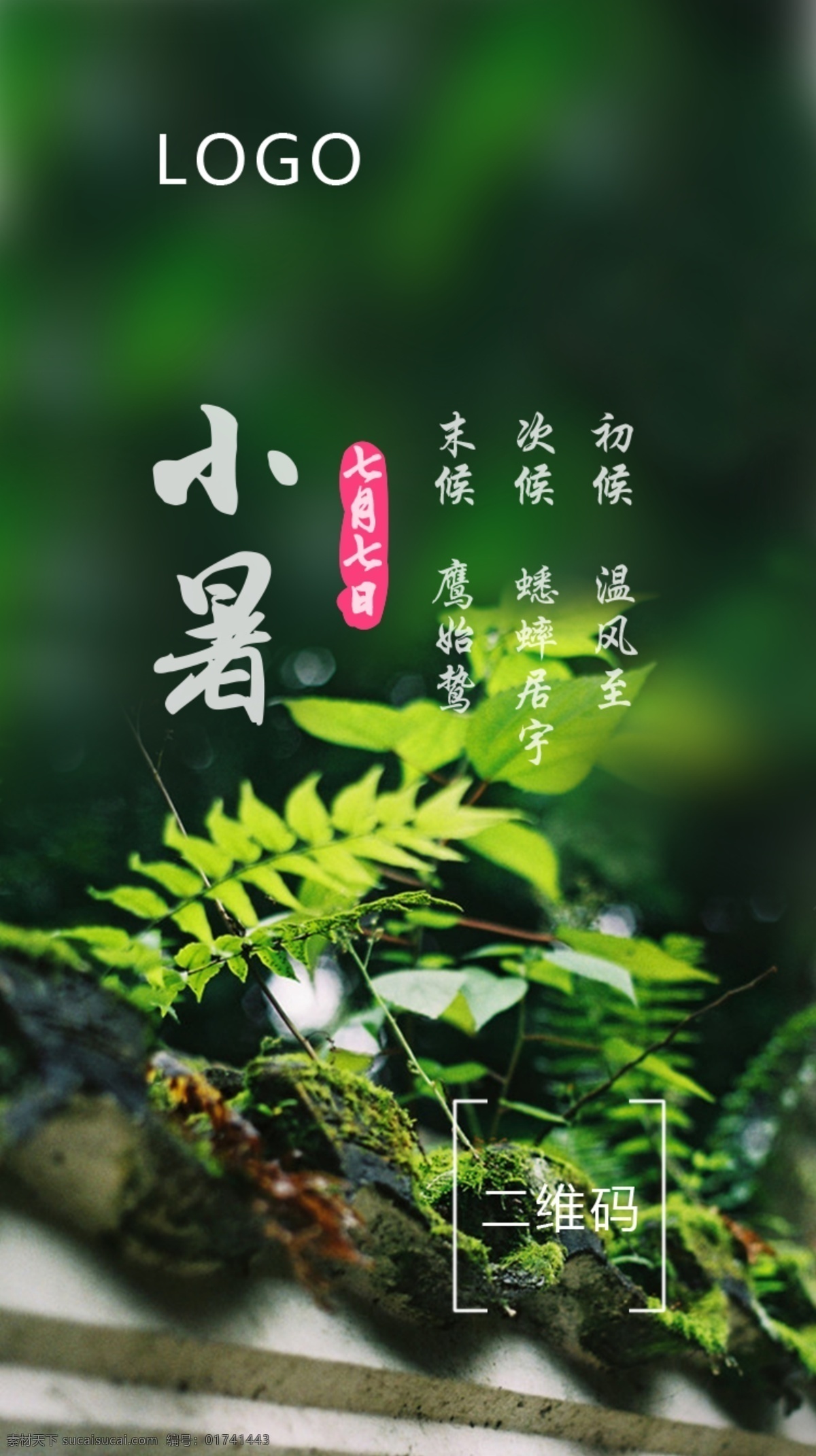 24节气 小暑海报 节气海报 h5广告 手机h5海报 海报
