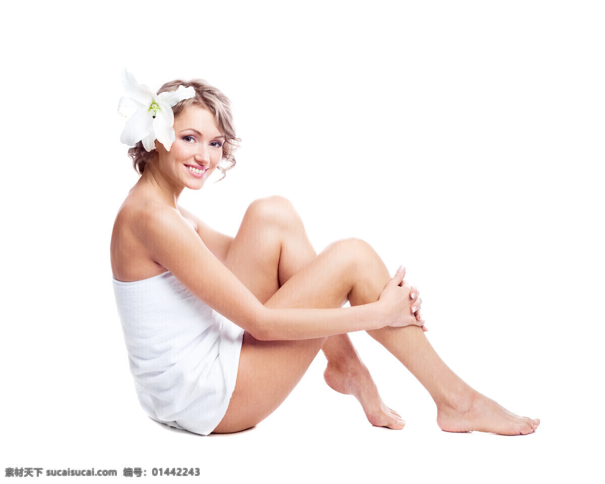 性感 白皙 美女图片 女性 女人 时尚美女 性感美女 美女模特 美容 护肤 肌肤美白 皮肤美白 美腿 鲜花 花朵 人物图片