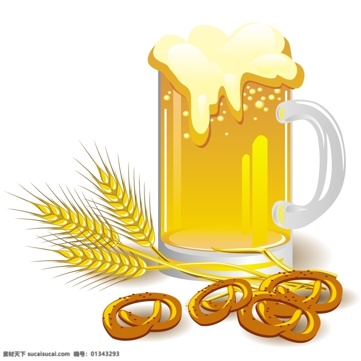 矢量 啤酒 泡沫 饮品 啤酒杯 矢量素材 小麦 饮料 矢量图 其他矢量图