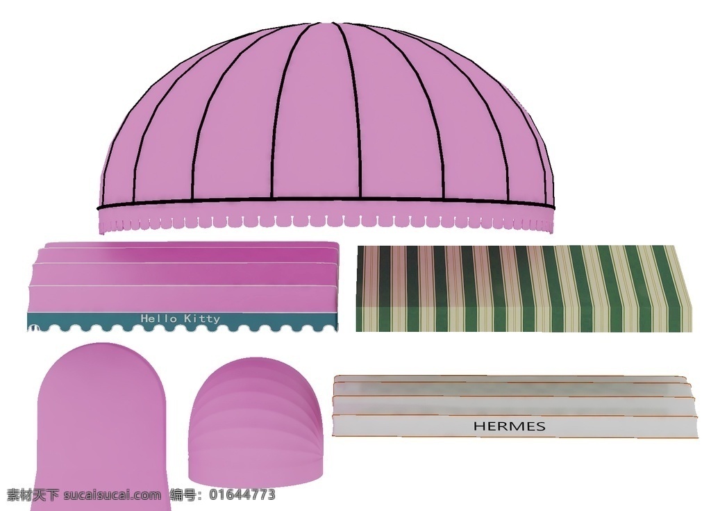 雨棚 窗户 欧式长条雨棚 圆形遮阳篷 3d设计 其他模型 max