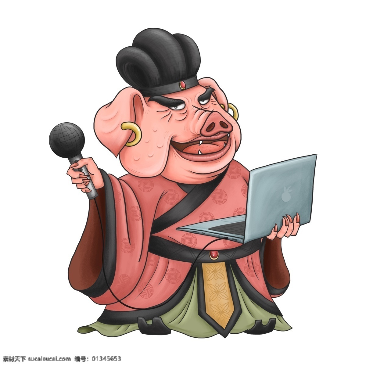 手绘 卡通 可爱 小 猪 元素 装饰 喜庆 透明素材 猪年 猪猪 免抠元素