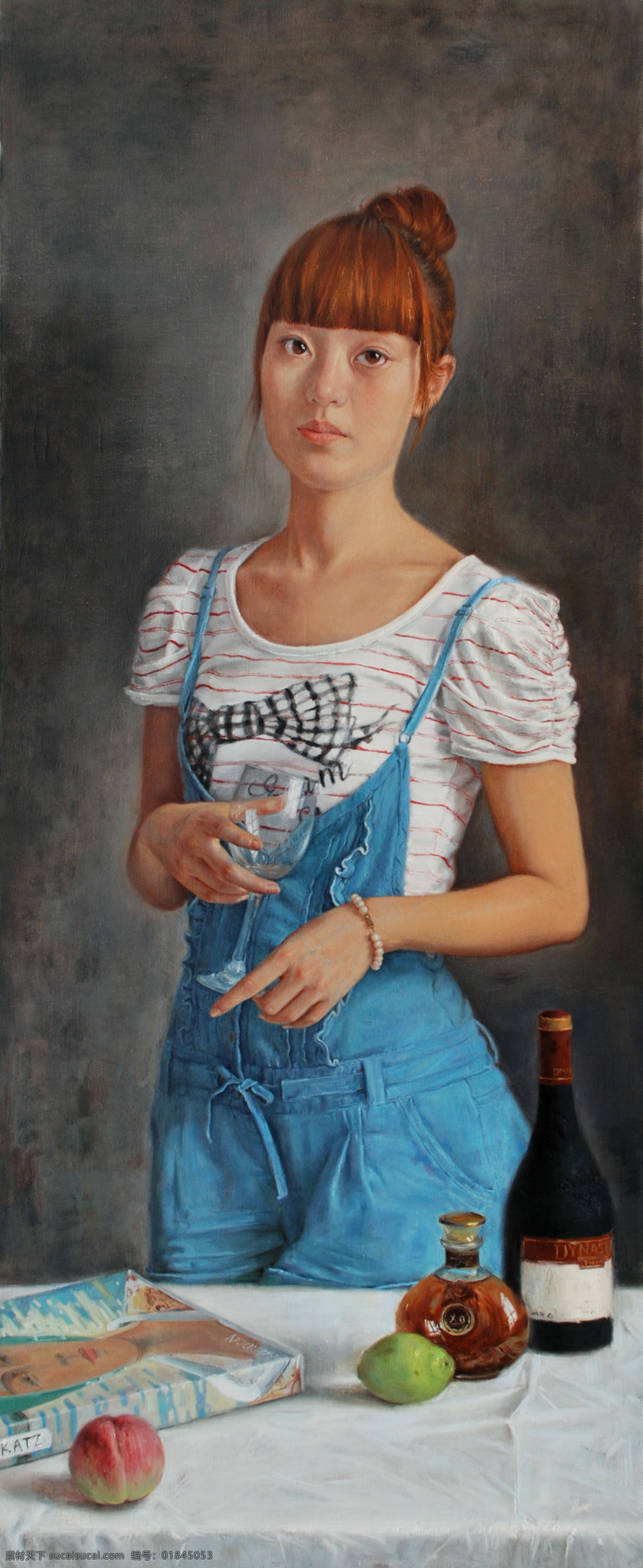 表情 姑娘 绘画书法 美术 名酒 女人 女子 人物画 拿酒杯的姑娘 油画 姿势 水果 油画艺术 油画作品41 文化艺术 家居装饰素材