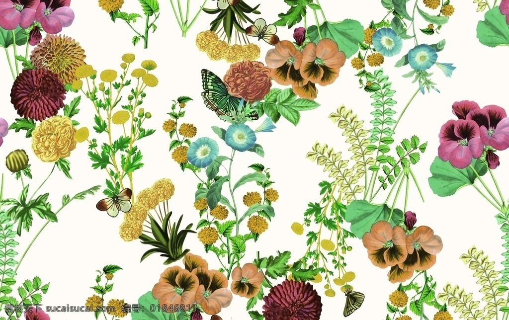 手绘花 手绘 数码 印花 分层 动漫动画 gif动画