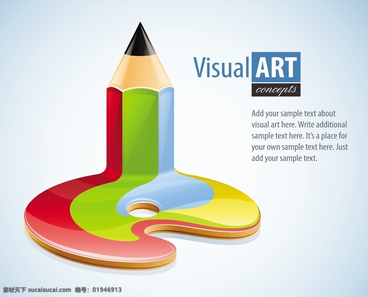 矢量 专 用笔 主题 铅笔 丰富多彩 颜色 调色板 立体声 矢量图 其他矢量图
