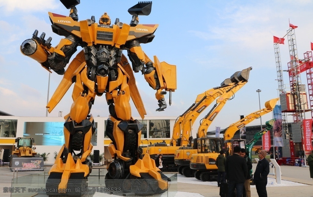 机器人展会 工程机械 大黄蜂 机器人 变形金刚 工业展 展会摄影 现代科技 工业生产
