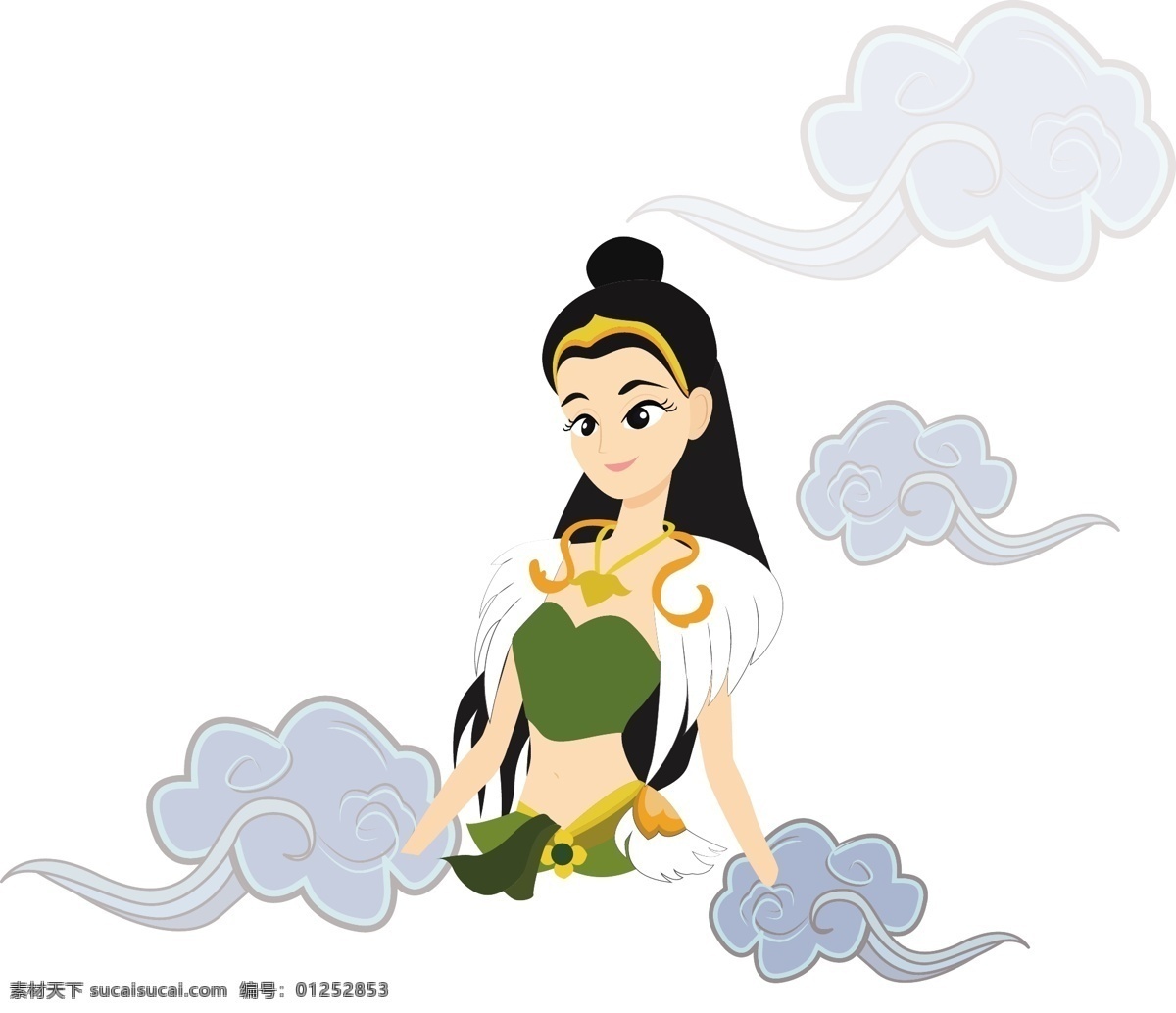 女性在泰国 泰国 服装 绿色 鸟 字典