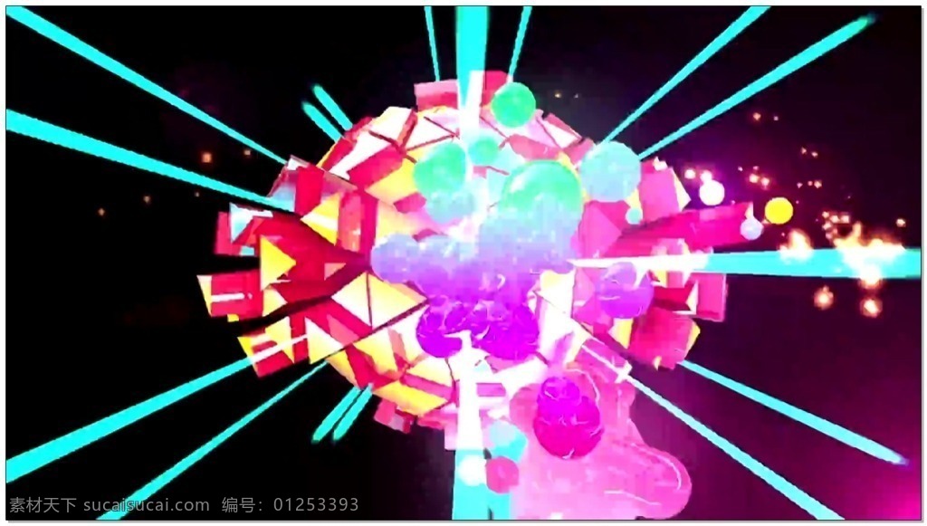 球 炸裂 动态 视频 彩色 球体 优美元素 奇幻题材 高清素材 经典 光斑 散射 视觉 享受 手机 壁纸 电脑 屏