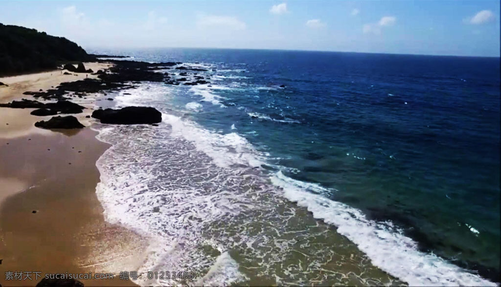 海滩 潮汐 浪 拍岸 视频 海水 海浪 大海 风景