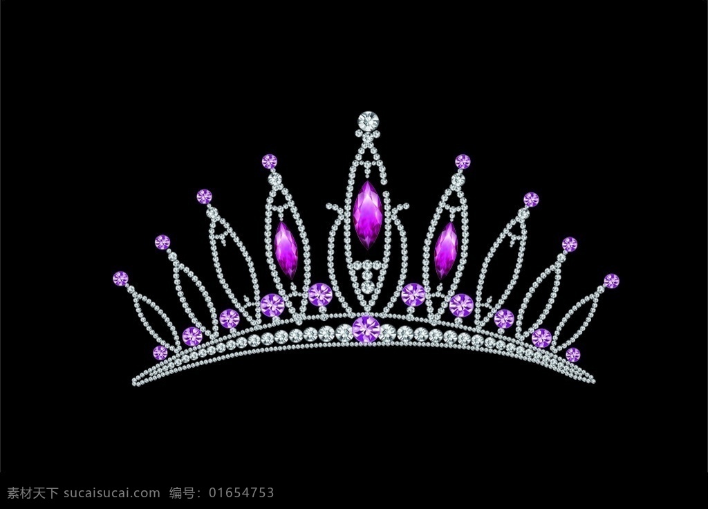 女王钻石皇冠 公主 皇冠 女王 钻石 宝石 矢量图 珠宝配饰服饰 卡通设计