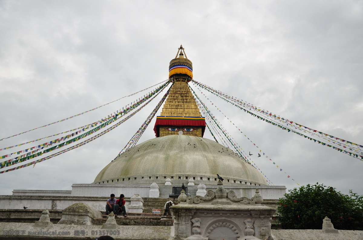 佛塔 建筑 文化艺术 乌云 宗教信仰 尼泊尔 加德满都 bodhnath