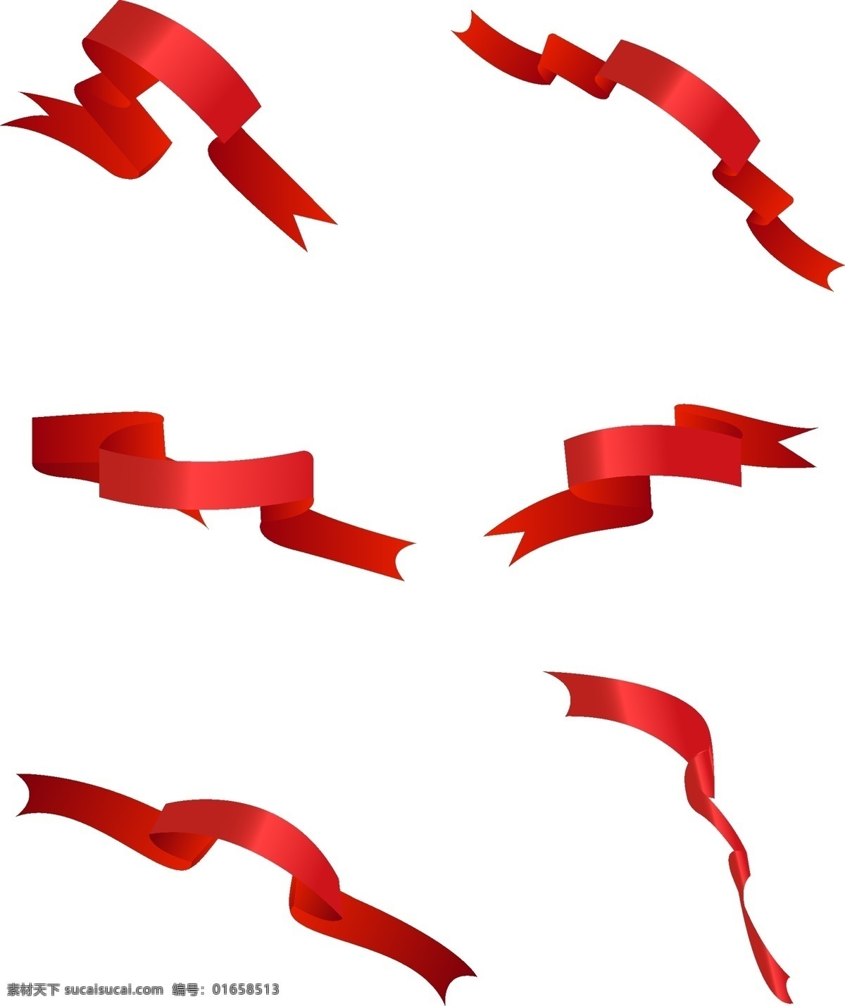 红丝 带 矢量 原创 商用 红色 丝带 红丝带 渐变红色 条状