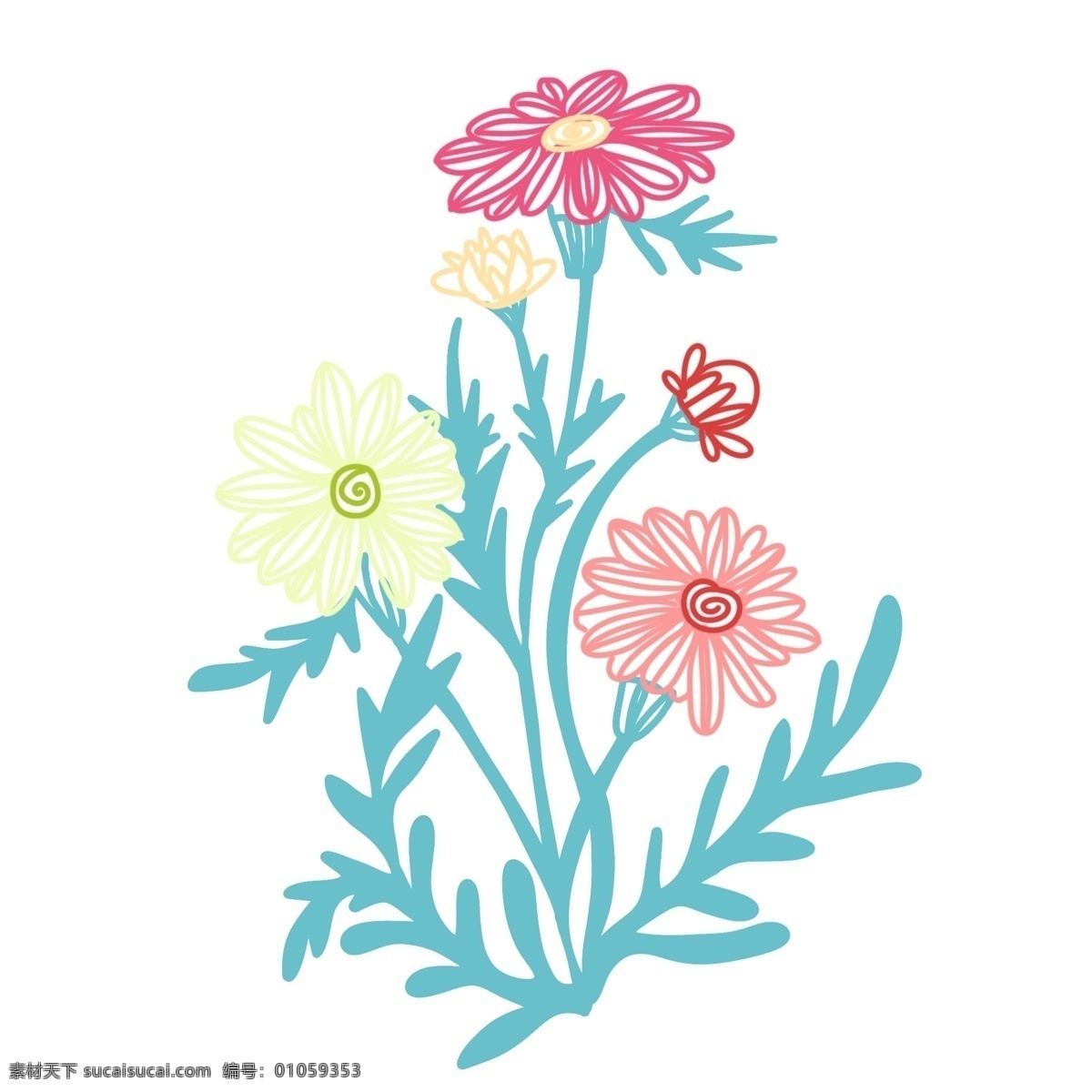 绿叶图案植物 夏季 盛开 自然