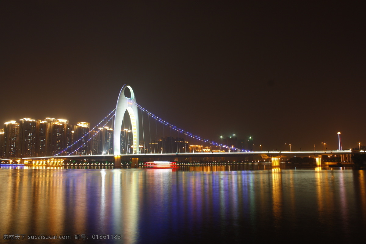 城市 大桥 倒影 灯光 都市 高楼大厦 建筑 建筑景观 广州夜景 夜景 江河 夜色 亮化工程 建筑摄影 建筑园林 自然景观 矢量图 现代科技