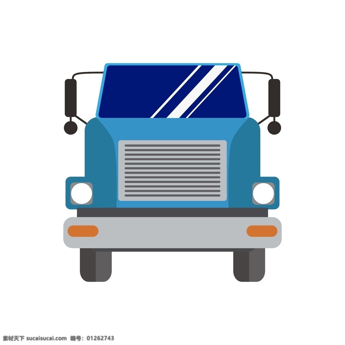 蓝色 货车 装饰 插画 ppt装饰 幻灯片装饰 卡通装饰插画 货车装饰 蓝色的货车