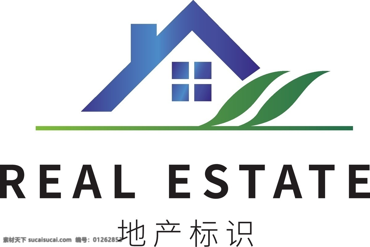 几何 渐变 房地产 企业 logo 模板