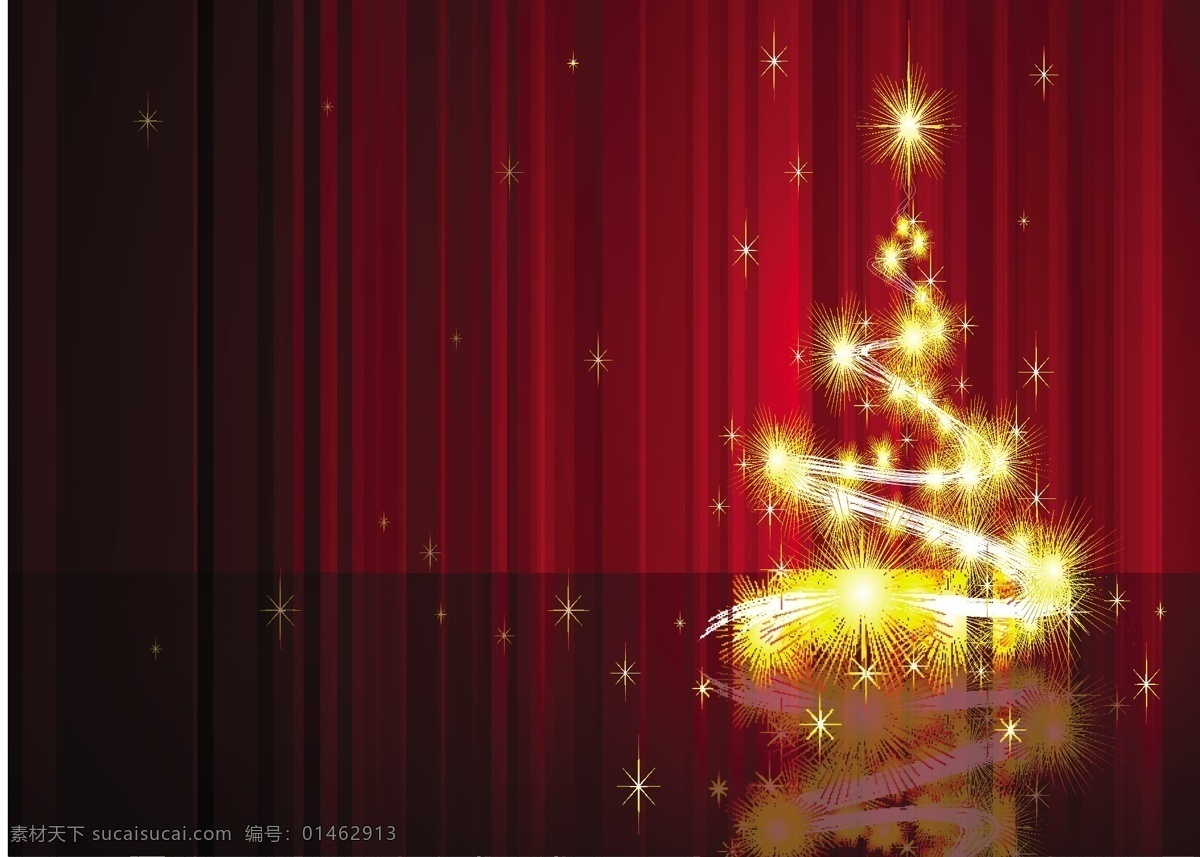 圣诞树 装饰 花哨 闪亮 名片 模板 矢量 矢量图 日常生活
