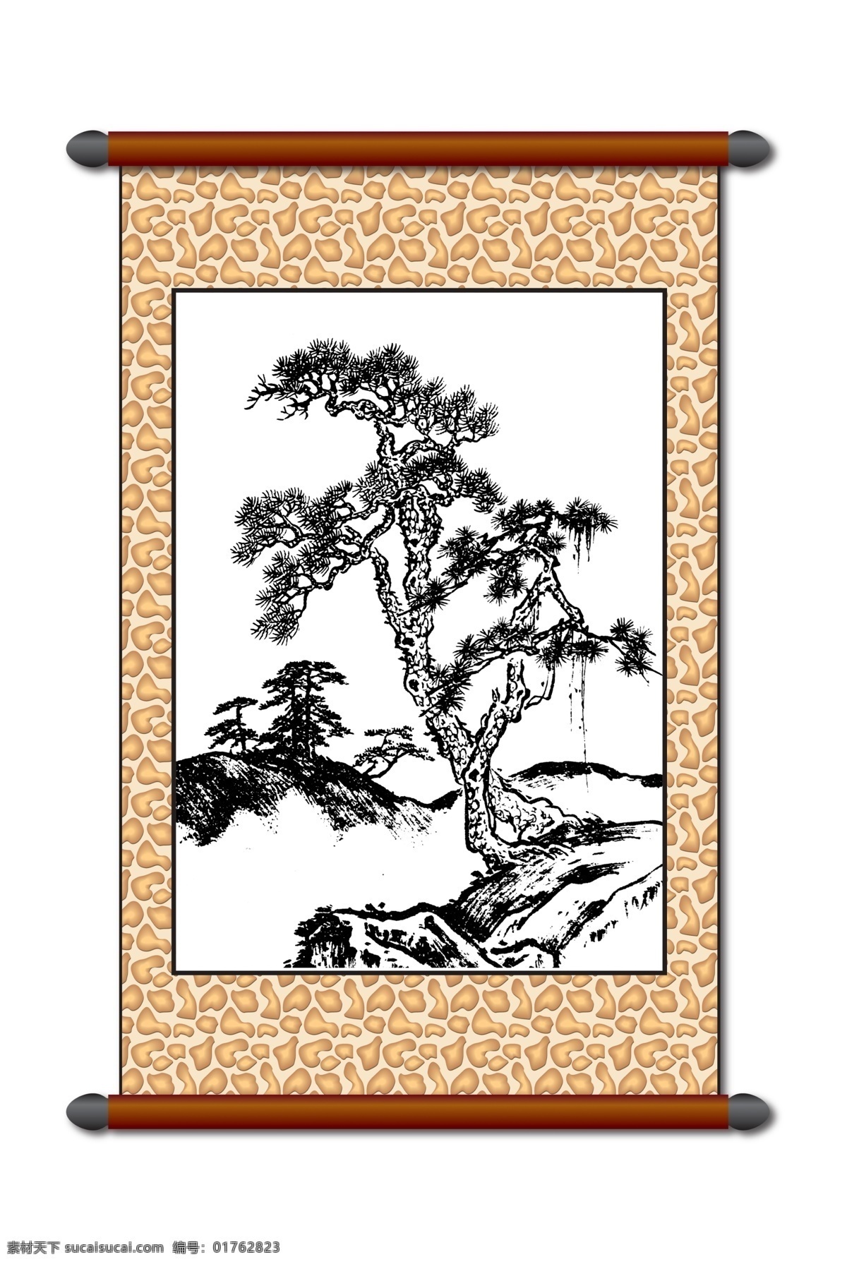 分层 白描 版画风景 传统画 风景 风景画 工笔 古画 模板下载 白描风景 山水画 树木写生 线描 美术 黑白稿 卷轴画 挂画 中国风 艺术画 文化艺术 绘画书法 设计图库 源文件 家居装饰素材 山水风景画